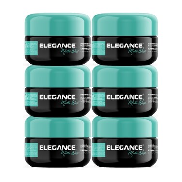 Elegance E-Series Matte Wax &ndash; 100ml (Pack of 6) &ndash; Firm Hold, Matte Finish, Residue-Free, Easy Washout &amp; All Hair Types