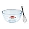 Ocuisine Mixing Bowl 3.0L Borosilicate Glass + Free Metaltex Rapid 8-Wire Egg Whisk 29cm &ndash; Durable &amp; Versatile Kitchen Set