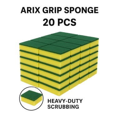 Arix Grip Sponge Heavy-Duty Scouring Sponge &ndash;  20pcs Promo Pack for Tough Cleaning