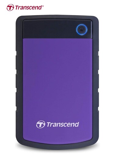 Transcend Rugged External Hard Drive USB 3.1 Gen 1 StoreJet 25H3P   TS1TSJ25H3P   Purple
