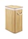 Orchid M Bamboo Laundry Basket with Lid - beige