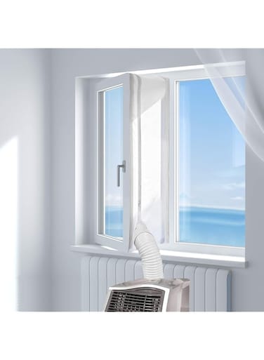 HOOMEE 300CM Window Caulking Cloth for Mobile Air Conditioner and Tumble Dryer - Works with All Mobile Air Conditioning Units, Easy Installation