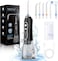 Water Dental Flosser Teeth Pick -Portable Oral Irrigator with 5 Modes, Rechargeable IPX7 Waterproof Orthodontic Teeth Cleaner Pick Cordless for Home Travel-300ml Water Tank
BLACK