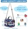 VASCHY Kids Lunch Bag, Portable Lunch Bag Separate Compartments Reusable Boys Lunch Handbag with Adjustable Shoulder Strap for School and Picnic Car