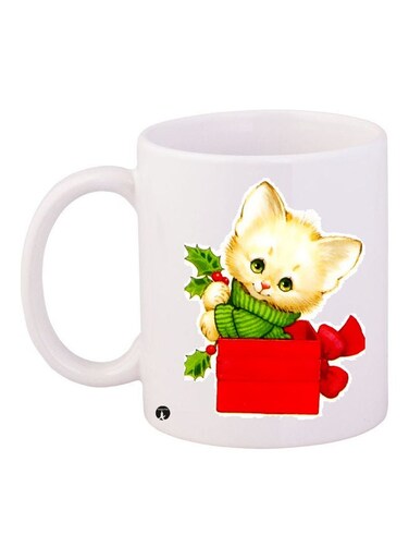 Printed Ceramic Coffee Mug Multicolour