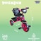 Lovely Baby Kids/Children Smart Design Tricycle LB 3390 with LED Lights, Music, and Rear Basket - Purple