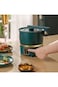 Electric Hot Pot Cooker, 750W Multicooker with Split Cooking Pot, Foldable Design, Multicolor