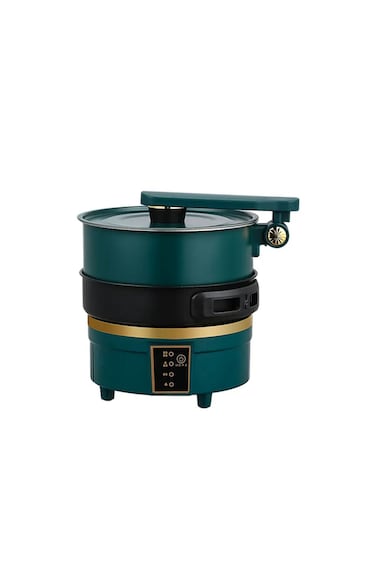 Electric Hot Pot Cooker, 750W Multicooker with Split Cooking Pot, Foldable Design, Multicolor