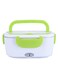 Electric Heating Lunch Box With EU Plug Green/White