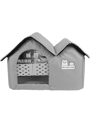 Luqeeg Cat Cooling House, Air Conditioning Ice Packs, Bite Resistant Oxford Cloth, EPE Cooling Cotton, Aluminum Foil, Summer Pet Cooling House for Large, Medium, and Small Cats Dogs (L)