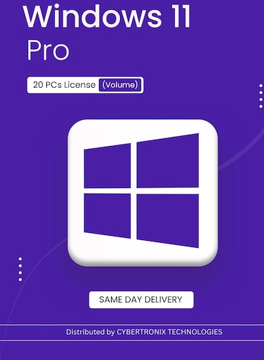Microsoft Windows 11 Pro   20 PC License (Volume)   Digital License   SAME DAY DELIVERY