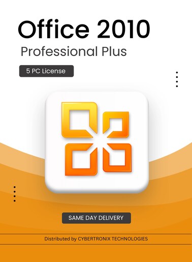 Microsoft Office 2010 Professional Plus   5 PC License   Digital License   SAME DAY DELIVERY