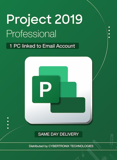 Microsoft Project 2019 Professional - 1 PC License Linked to Email Account   Digital License   Same-Day Delivery
