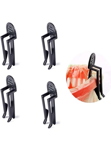 Alovexiong 4 Pack Garbage Bin Clips,Garbage Basket Clip Fixed Waste Trash Can Bag Clamp Clip Rubbish Clip Holder for Home,Kitchen,Office