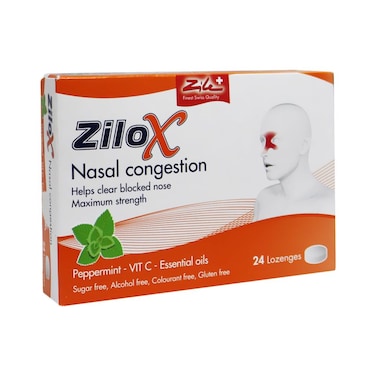 Zilox Nasal Congestion Lozenge 24's