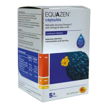 Equazen Omega-3 &amp; Omega-6 fatty acids for 5+ years Capsules 60's