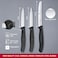 Victorinox Swiss Classic Paring Knife Set, 3 Pieces Black 6.7113.3