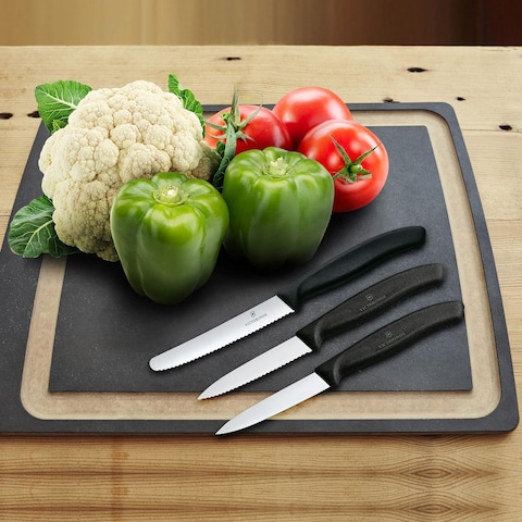 Victorinox Swiss Classic Paring Knife Set, 3 Pieces Black 6.7113.3