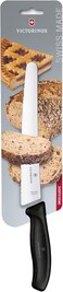 Victorinox Bread And Confectioner's Knife, Wavy Edge, Black, 22 cm, 6.8633.22B
