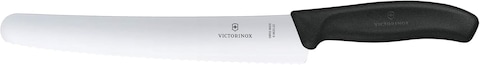 Victorinox Bread And Confectioner&#39;s Knife, Wavy Edge, Black, 22 cm, 6.8633.22B
