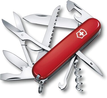 Victorinox Huntsman Medium Pocket Knives 1.3713 Red Swiss Made Pocket Knife With 15 Functions
