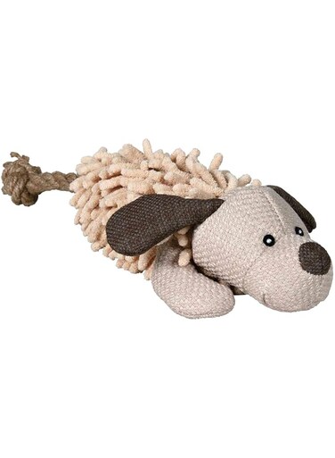 Trixie Plush Toy with Rope Dog Toy - BEIGE/30CM