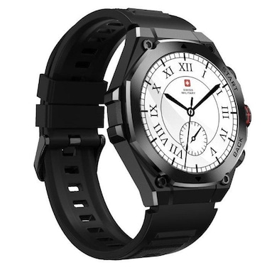 Swiss Military DOM 6 Smart Watch Gun Metal Frame with Silicon Strap - Black​