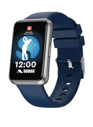 Swiss Military Rhine 2 Band, 1.57 " Display, 7 Days Battery Life, English and Arabic, Workout Detection, Receives and Makes Calls, Waterproof, Heart Rate Monitoring