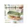 Double-layer 64-grid ice tray with press-to-release design and included ice shovel for convenience