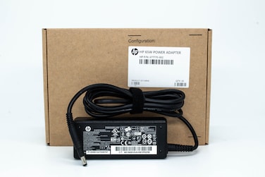 HP - 65W BLACK SMALL PIN Power Adapter with 3 Pin UK Power Cable