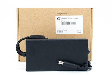 HP - 120W BIG BLACK PIN Power Adapter with 3 Pin UK Power Cable