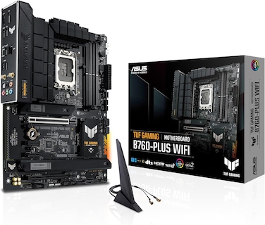 ASUS TUF Gaming B760-PLUS WIFI Motherboard, LGA1700, DDR5, PCIe 5.0 M.2, WiFi 6E, Bluetooth 5.3, Thunderbolt 4