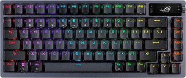 لوحة مفاتيح ألعاب ميكانيكية ASUS ROG Azoth لاسلكية سوداء 75% مفاتيح NX Red