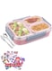 Large Bento Box Stainless Steel Lunch Box with 3 Compartments Reusable Lunch Food Container Set Meal Prep Containers for Adults Comes with Tableware and Cartoon Stickers (Pink 3 Compartment)