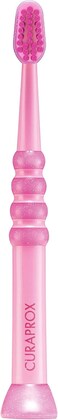 Curaprox Baby Toothbrush, Pink - Soft toothbrush for babies &amp; kids 0-4 years old - 4260 Extra-fine CUREN Filaments for gentle, efficient brushing.