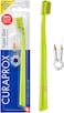 Curaprox CS 5460 Ultra Soft Toothbrush and CPS Prime Super Duo Interdental Brush, Manual Toothbrush for Adults with Ultra Fine Bristles, Plaque Removal System for Sensitive Gums, Swiss Oral Care Set