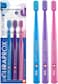 Curaprox Kids Ultra Soft Toothbrush, Pack of 3, 5,500 CUREN Bristles for Gentle Plaque Removal &amp; Cavity Reducing, Ergonomic Handle for Correct Brushing Angle, Kids Toothbrush Age 4 to 12, Assorted