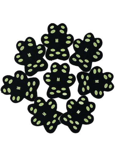 Midrodlle Dog Paw Pad Protector, Non-Slip Traction Pads, Black with Green Dots (M)