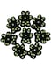 Midrodlle Dog Paw Pad Protector, Non-Slip Traction Pads, Black with Green Dots (M)