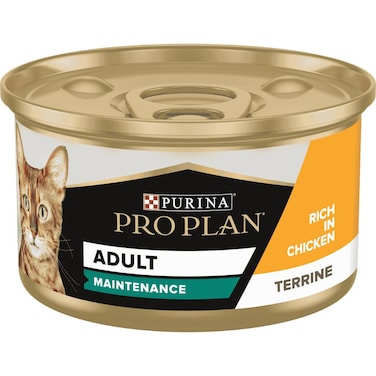 Purina Pro Plan Adult Maintenance, Wet Cat Food, Terrine rich in Chicken, 24 x 85g