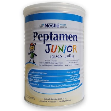 Nestle Peptamen Junior Children's Milk Formula For 1 To 10 Years With Maldigestion, Vanilla Flavour 400g