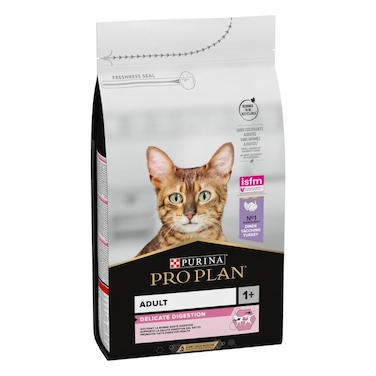 Purina Pro Plan Adult Delicate Digestion, Dry Cat Food with Turkey, 10 kg