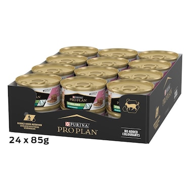 Purina Pro Plan Adult Sterilised Maintenance, Wet Cat Food, Terrine with Salmon and Tuna, 24 x 85g