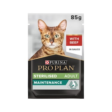 Proplan Sterilised Wet Cat Food Beef Grilled in Gravy-26x85G