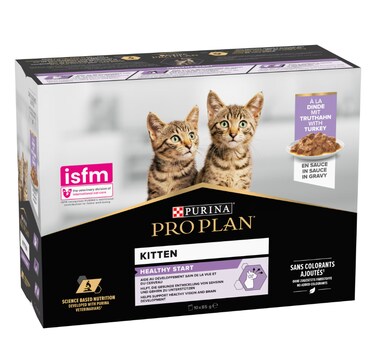 Pro Plan Kitten Wet Cat Food Turkey In Gravy Multipack -10 X 85g