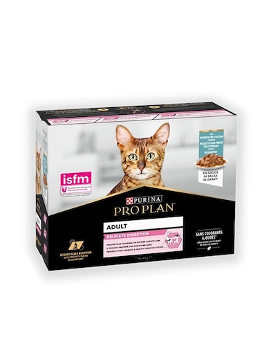 Purina Pro Plan Delicate Cat Food Ocean fish In Gravy - 85g (Pack Of 10)