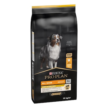 Purina Pro Plan Light Sterilised All Sizes Adult, Dry Dog food with Chicken, 14 kg