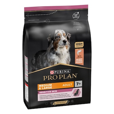 Purina Pro Plan Sensitive Skin Medium and Large Senior 7+, Dry Dog food with Salmon, 3 kg