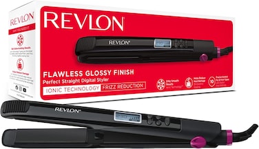 Revlon Rvst2165 Flawless Glossy Finish Ionic Technology Digital Hair Straightener, One Size - Black