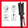 Revlon Iron Curler Wave Master, 3 Barrel Jumbo Hair Waver, Tourmaline Ceramic Coating, 30 Heat Settings, Locking Ring - RVIR3056ARB